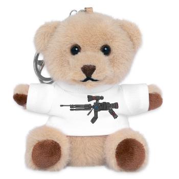 Camera Gun Style Hybrid for Photographers Artwork - Teddy Keyring - white - Front