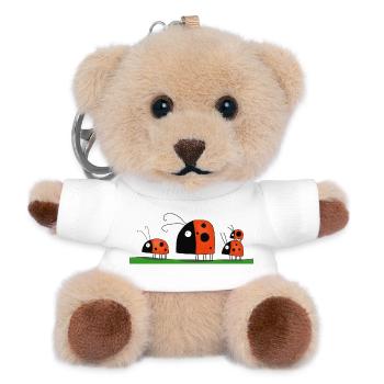 funny ladybugs - Teddy Keyring - white - Front