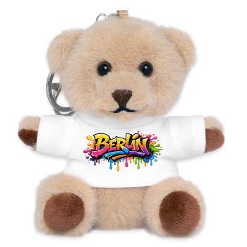 Berlin Graffiti lettering with colorful color effects - Teddy Keyring - white - Front