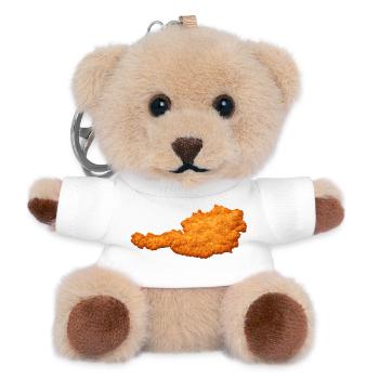 Schnitzel Österreich Kult & Leibspeise - Teddy Schlüsselanhänger - Weiß - Vorne