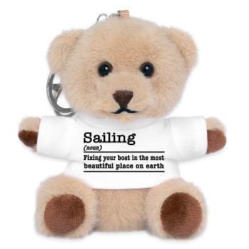 Segeln lustiger Spruch für Segler - Teddy Schlüsselanhänger - Weiß - Vorne