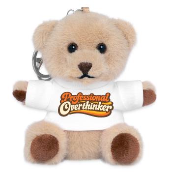 PROFESSIONAL OVERTHINKER Retro - Teddy Schlüsselanhänger - Weiß - Vorne