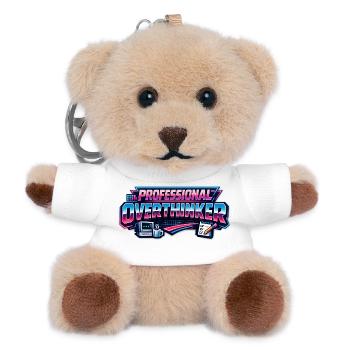 Warte, lass mich zu viel über die 80er nachdenken - Teddy Schlüsselanhänger - Weiß - Vorne