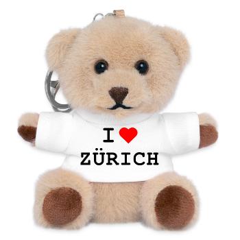 J’adore Zurich - j’adore Zurich - Porte-clés ourson - blanc - Devant