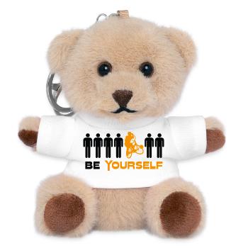 Radball, Cycleball, Hallenradsport - Teddy Schlüsselanhänger - Weiß - Vorne