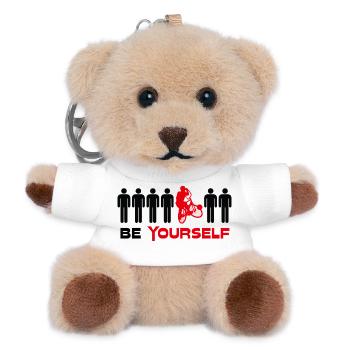 Cycling ball, cycleball, indoor cycling - Teddy Keyring - white - Front