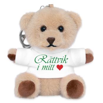 Rättvik in meinem Herzen - Teddy Schlüsselanhänger - Weiß - Vorne