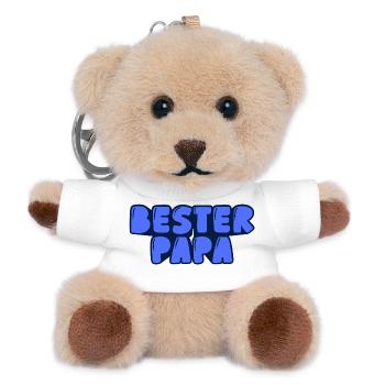 Bester Papa - Teddy Schlüsselanhänger - Weiß - Vorne
