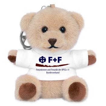 DPSG F+F Logo farbig - Teddy Schlüsselanhänger - Weiß - Vorne
