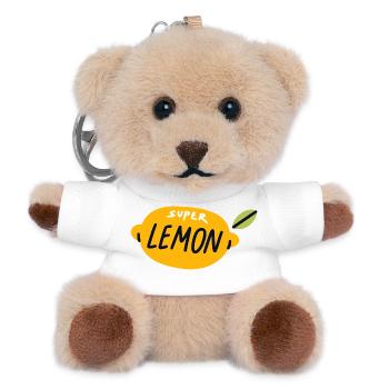 Super Lemon Shirt Cute Fruit Design Summer - Teddy Keyring - white - Front