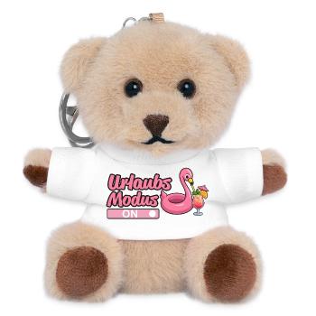 Urlaubsmodus, Urlaub - Teddy Schlüsselanhänger - Weiß - Vorne