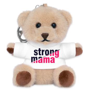 Chemise forte pour la fête des mères Maman - Porte-clés ourson - blanc - Devant