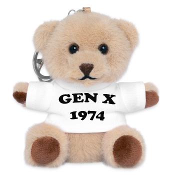 Gen X 1974 Vintage Style - Teddy Keyring - white - Front