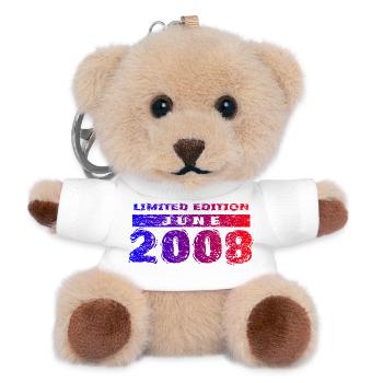 18e anniversaire Édition Limitée 06/2008 - Porte-clés ourson - blanc - Devant