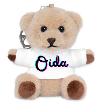 oida - Teddy Schlüsselanhänger - Weiß - Vorne