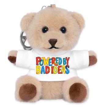Powered-by-bad-ideas - Teddy Schlüsselanhänger - Weiß - Vorne