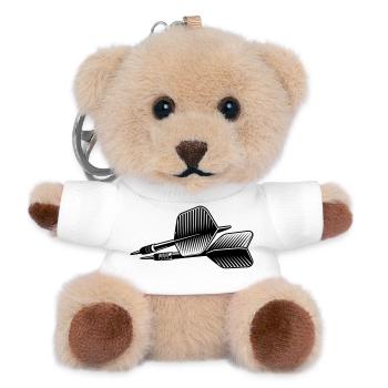 Darts - Teddy Keyring - white - Front