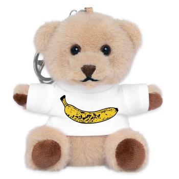 Banane - Porte-clés ourson - blanc - Devant