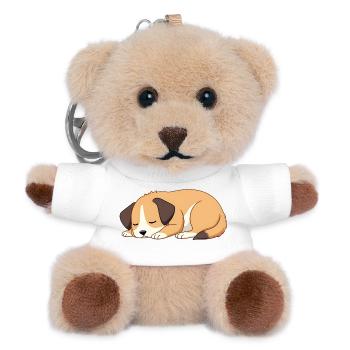sleeping dog - Teddy Keyring - white - Front