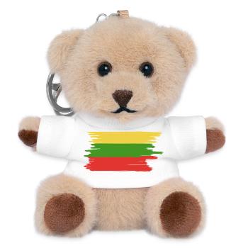 Litauen Fahne - Teddy Schlüsselanhänger - Weiß - Vorne