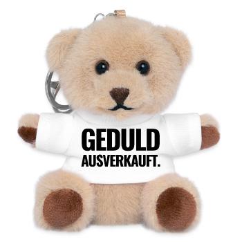 Geduld Ausverkauft - Teddy Schlüsselanhänger - Weiß - Vorne