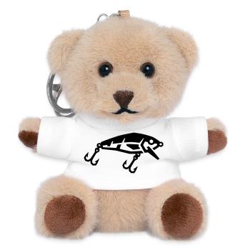 Angelköder Wobbler Angeln Raubfisch Angler - Teddy Schlüsselanhänger - Weiß - Vorne