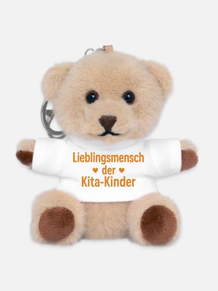 Lieblingsmensch der Kita-Kinder - Teddy Schlüsselanhänger - Weiß