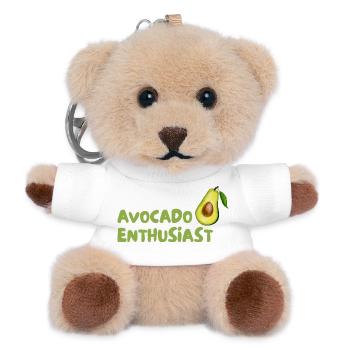 Avocado Enthusiast Design - Teddy Schlüsselanhänger - Weiß - Vorne