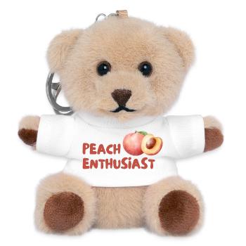 Pfirsich Enthusiast Design - Teddy Schlüsselanhänger - Weiß - Vorne
