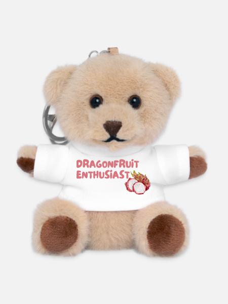 Dragon Fruit Enthusiast - Teddy Keyring - white