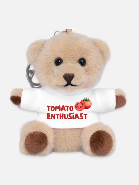 Tomato Enthusiast Graphic Tee - Teddy Keyring - white