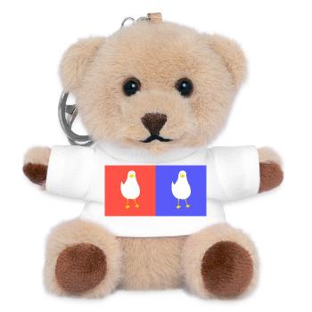 DoubleTrouble 1 - Teddy Schlüsselanhänger - Weiß - Vorne