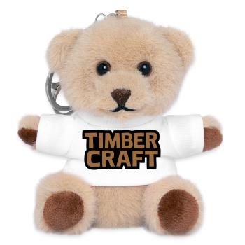 Timber Craft Schriftzug Logo - Teddy Schlüsselanhänger - Weiß - Vorne