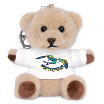 Colorful bird flight – vector graphic - Teddy Keyring - white - Front