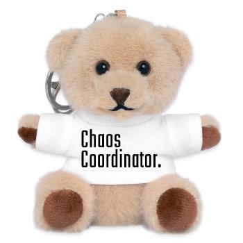 Chaos Coordinator - Typography Saying - Teddy Keyring - white - Front