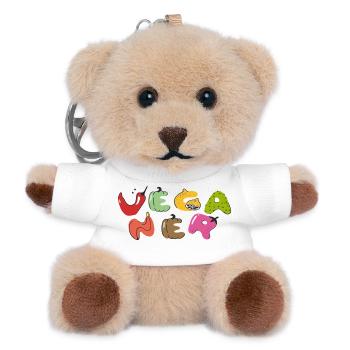 Vegan - Teddy Keyring - white - Front