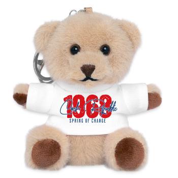 1968 Tschechien Prager Frühling - Teddy Schlüsselanhänger - Weiß - Vorne