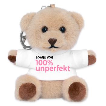 Hundert Prozent Unperfekt - Teddy Schlüsselanhänger - Weiß - Vorne