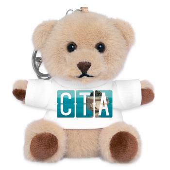 Flughafen Catania CTA - Teddy Schlüsselanhänger - Weiß - Vorne