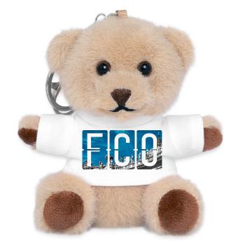 Flughafen-FCO Rom Fiumicino - Teddy Schlüsselanhänger - Weiß - Vorne