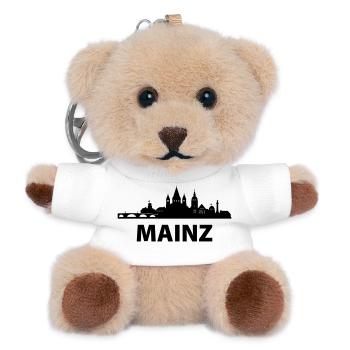Mainz Skyline - Teddy Schlüsselanhänger - Weiß - Vorne