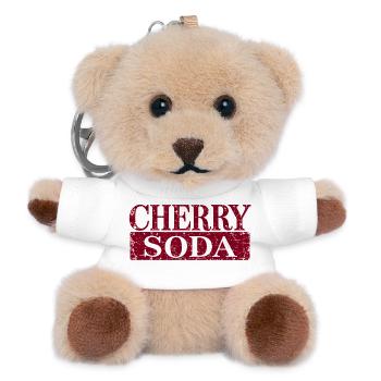 Distressed Cherry Soda - Teddy Schlüsselanhänger - Weiß - Vorne