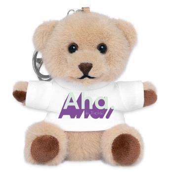 Ah du Fuchs – frecher Wortwitz - Teddy Schlüsselanhänger - Weiß - Vorne