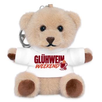 Glühwein Weekend mit Glühwein-Grafik - Teddy Schlüsselanhänger - Weiß - Vorne