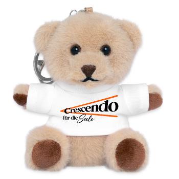 Crescendo für die Seele – Musik mit Gefühl - Teddy Schlüsselanhänger - Weiß - Vorne