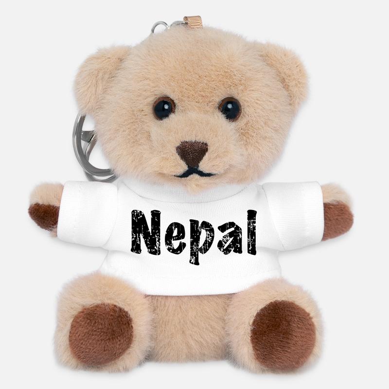 Nepal - Teddy Schlüsselanhänger - Weiß