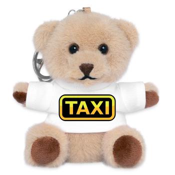 Taxi Schild - Teddy Schlüsselanhänger - Weiß - Vorne