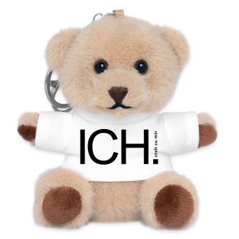 ICH steh zu mir. - Teddy Schlüsselanhänger - Weiß - Vorne