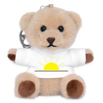 Sonnenaufgang oder Sonnenuntergang gelb - Teddy Schlüsselanhänger - Weiß - Vorne