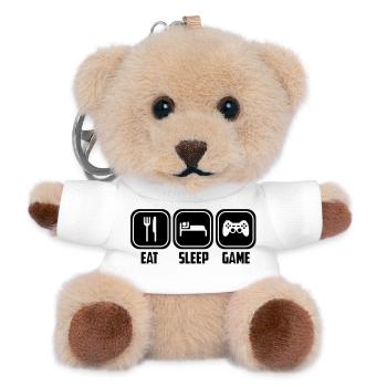 eat sleep game - Teddy Schlüsselanhänger - Weiß - Vorne